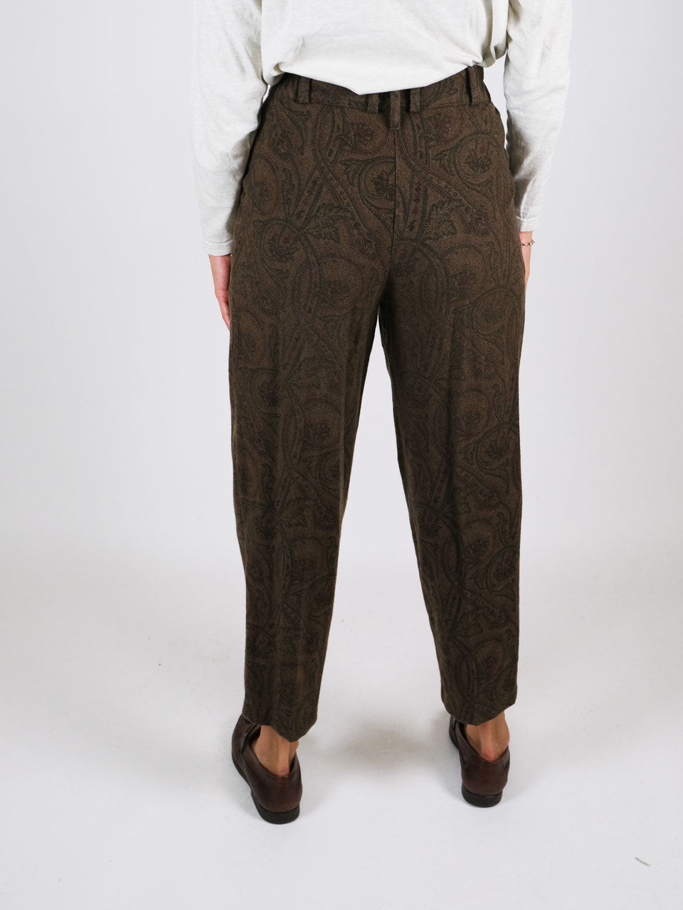 Wool trousers paisley pattern