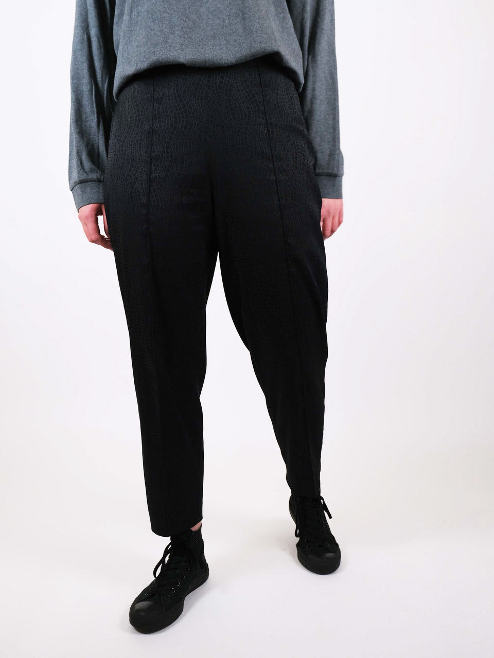 Black structured trousers