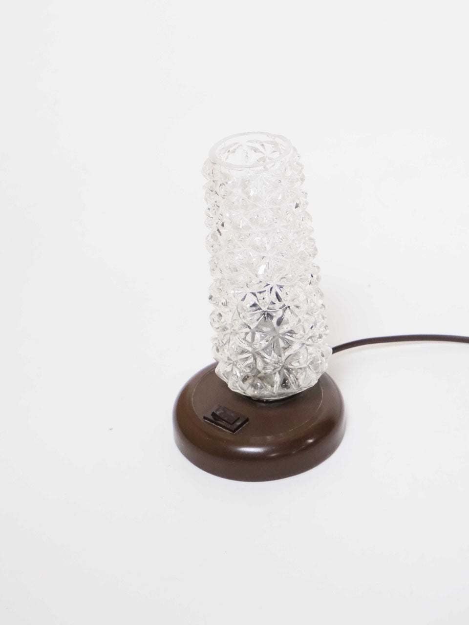 Brown crystal table lamp