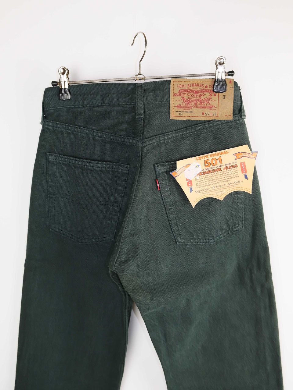 Levis Jeans 501 dark green deadstock