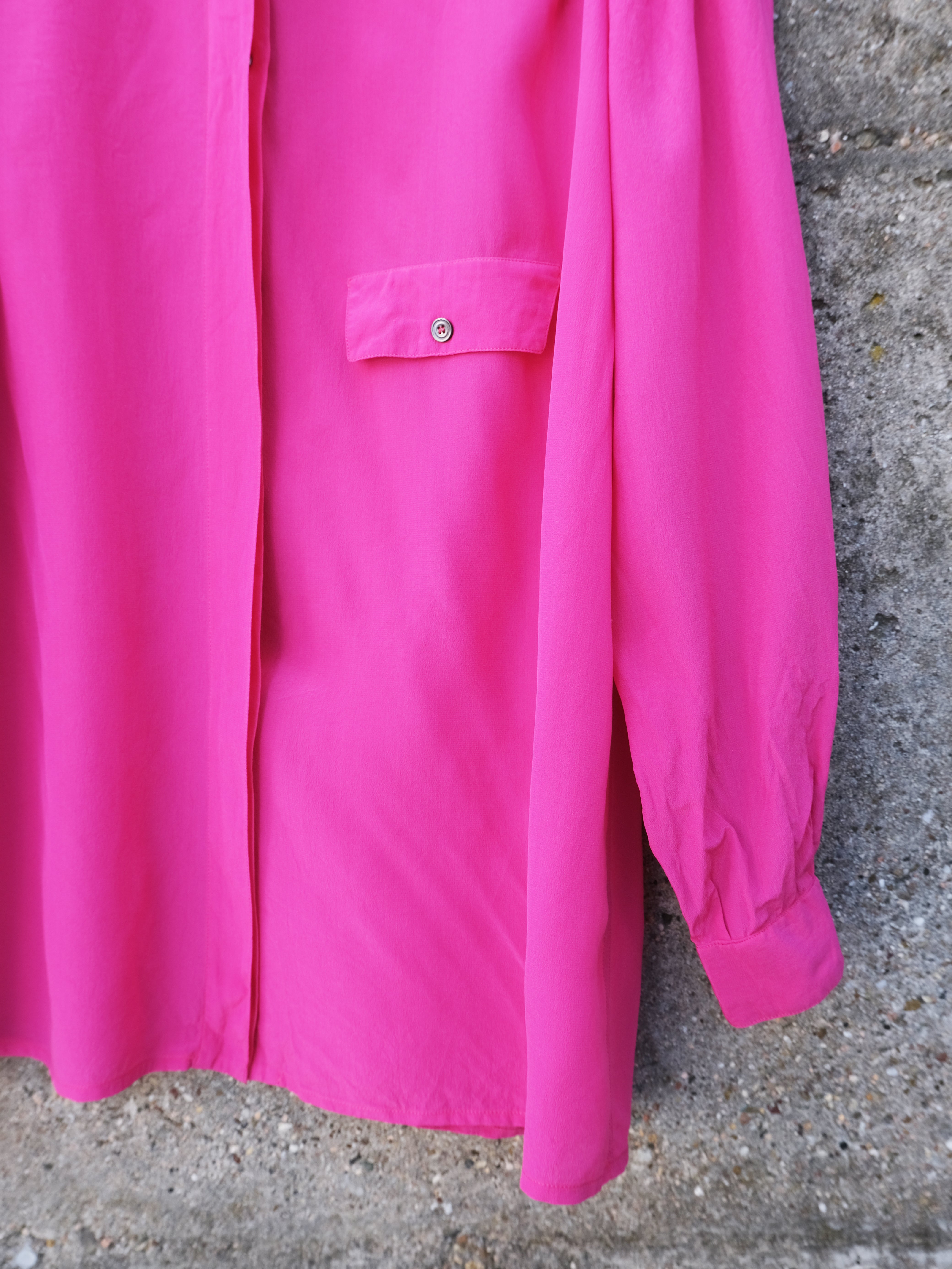 Pink silk blouse