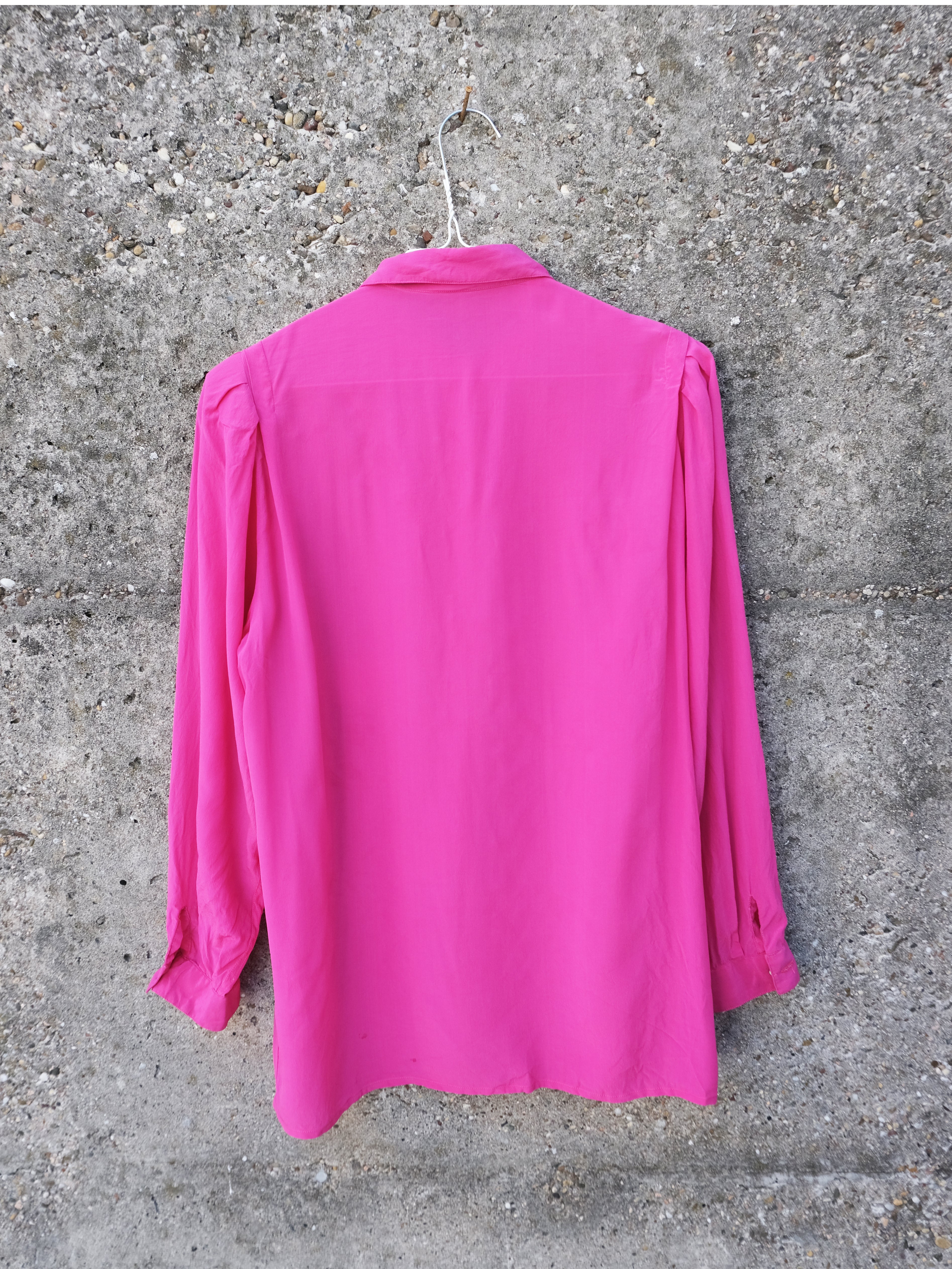 Pink silk blouse