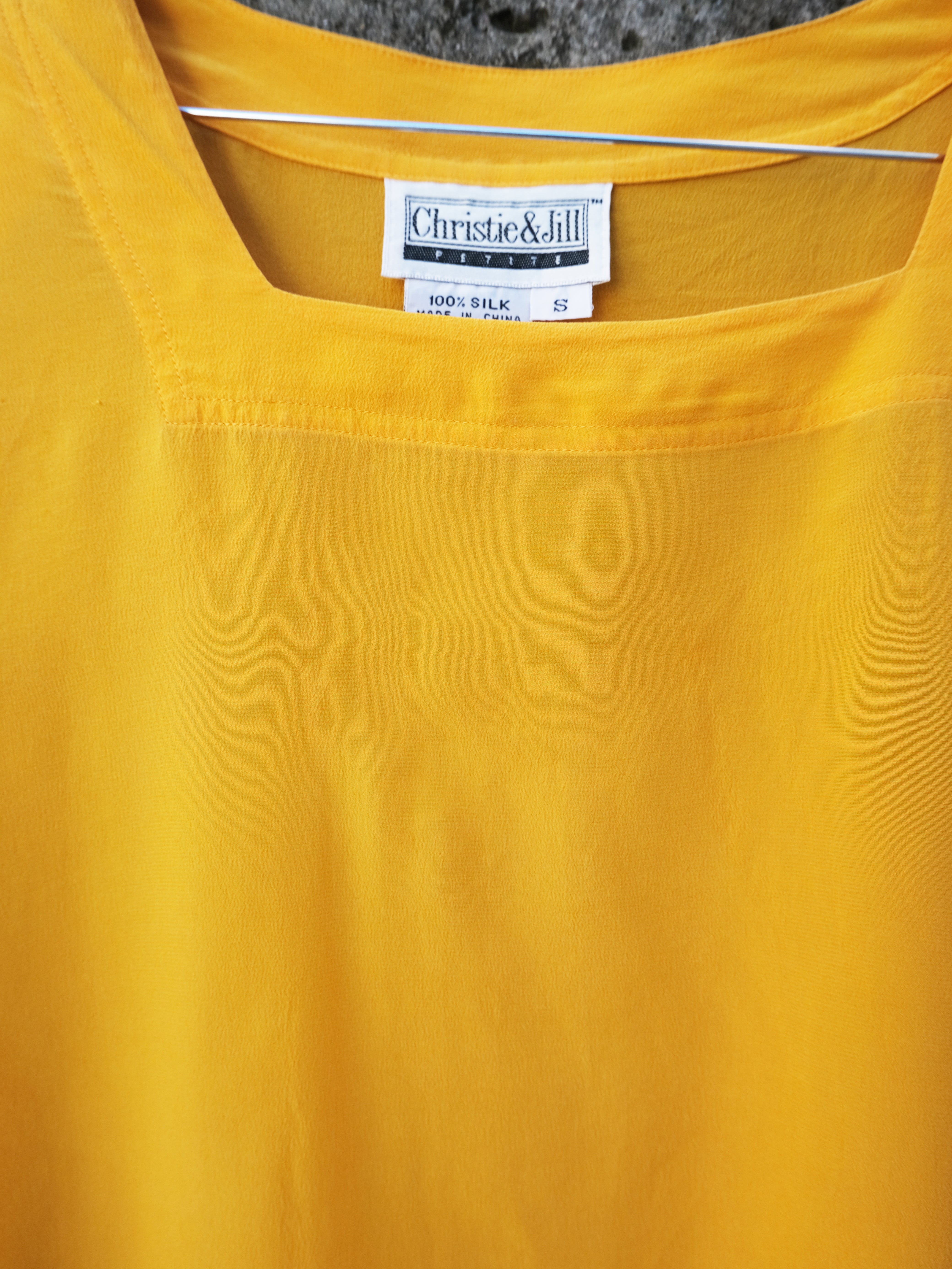 Yellow silk blouse 