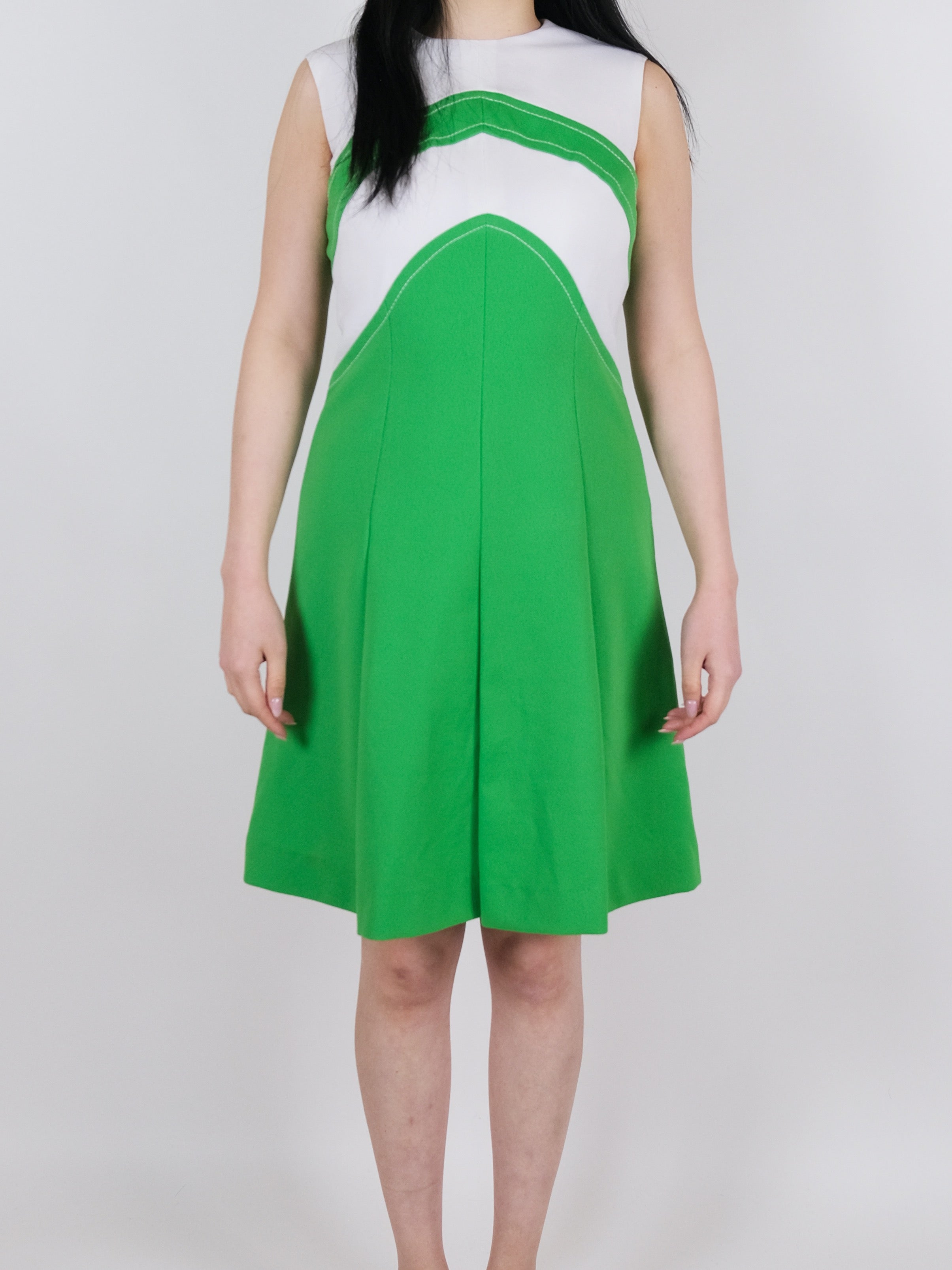 60er Jahre Kleid grün