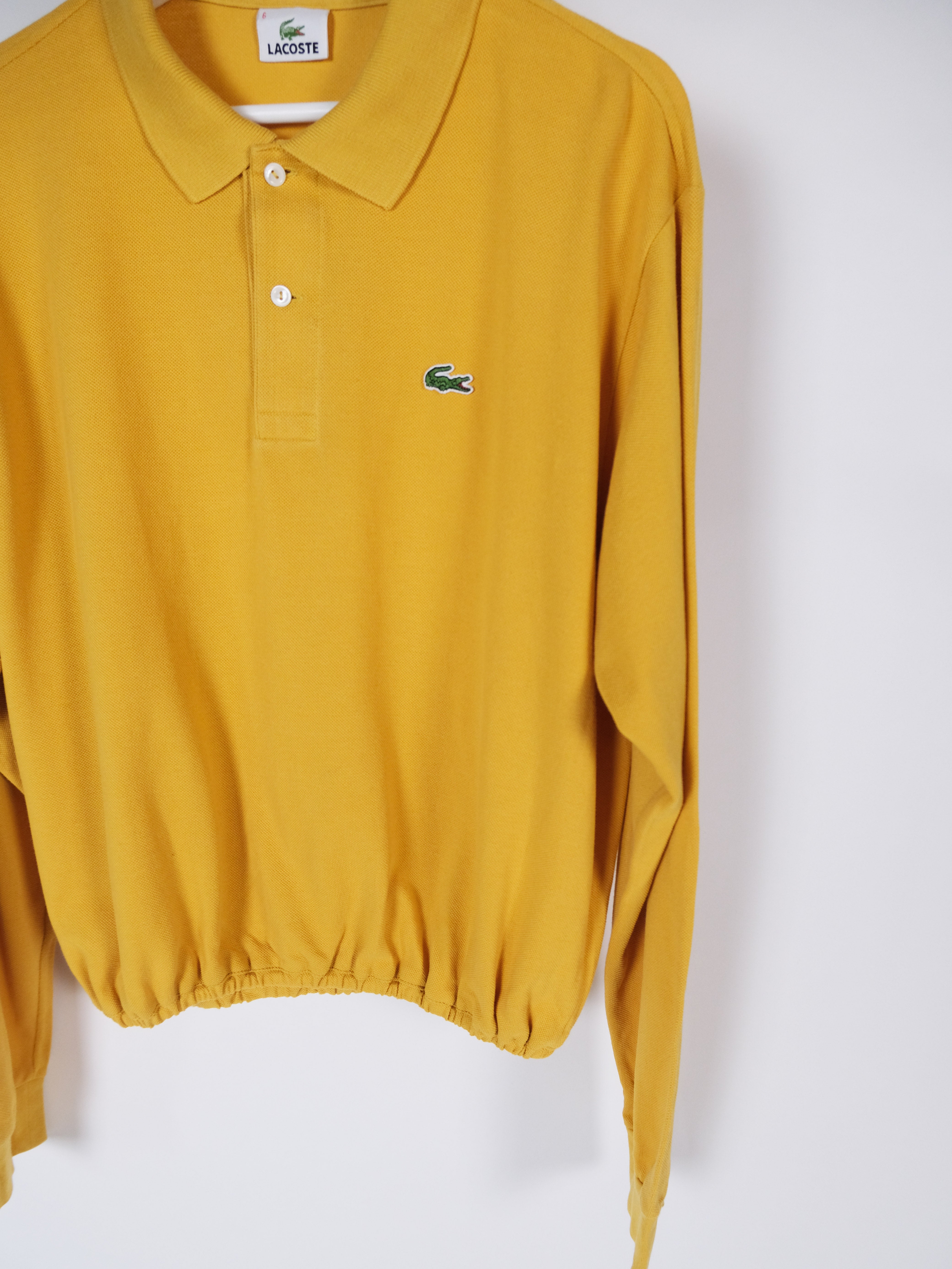 Lacoste polo cropped yellow scrunchie set