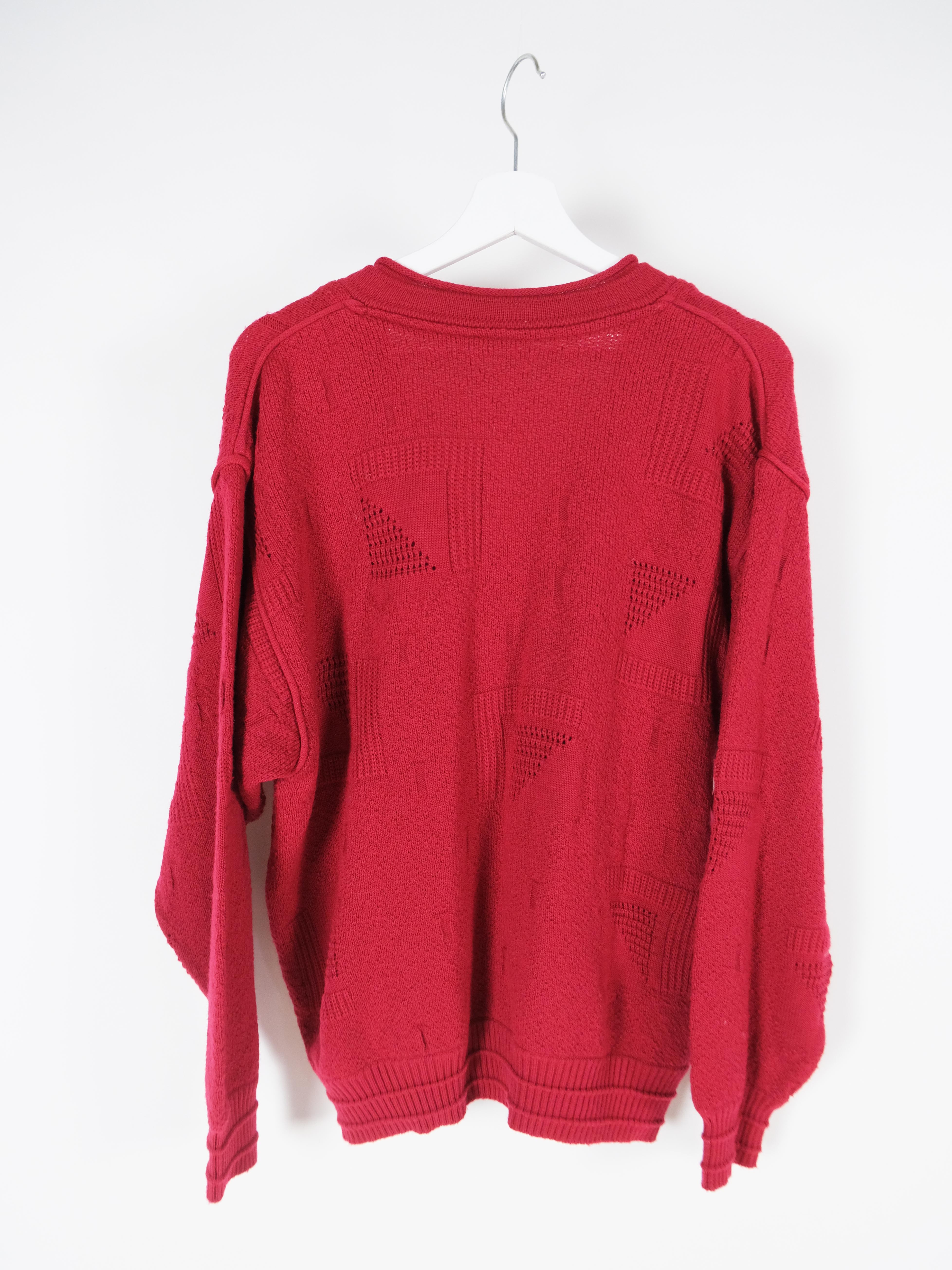 Carlo Colucci vneck Sweater rot