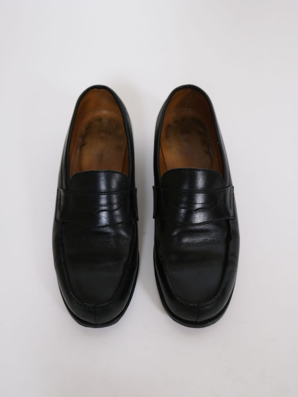 Leder Loafers Schuhe schwarz