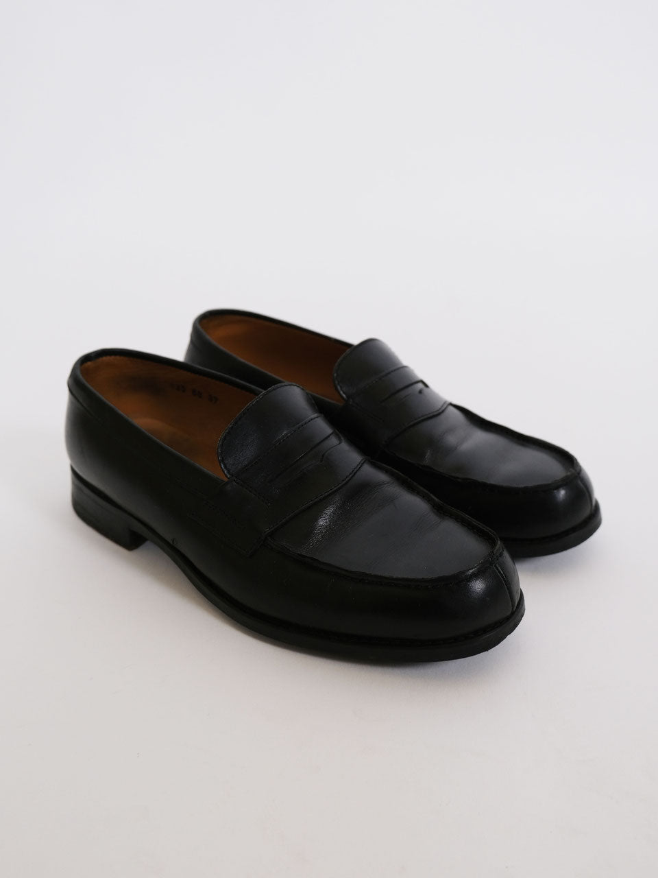 Leather loafers shoes black